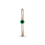 טבעת רוז סוליטייר ירוק