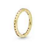 טבעת ציפוי זהב חתימת לבבות PANDORA