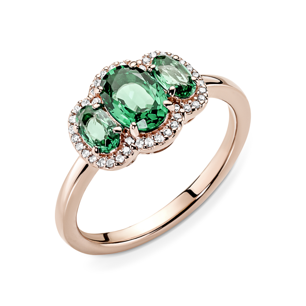 טבעת רוז  וינטג ירוקה