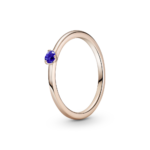 טבעת רוז סוליטייר כחול