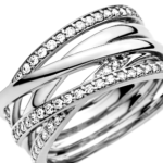 טבעת השתלבות כסף סטרלינג בשיבוץ זרקונים