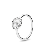 טבעת כסף לוגו PANDORA בוהק