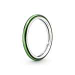 טבעת כסף ירוק מטאלי ME