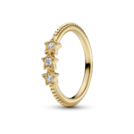 טבעת ציפוי זהב טריפל סטאר