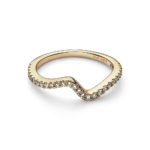 טבעת ציפוי זהב גל זרקונים
