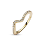 טבעת ציפוי זהב גל זרקונים