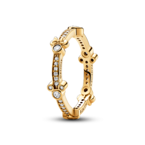 סט עגילים וטבעת איטרניטי ציפוי זהב מיקי ומיני