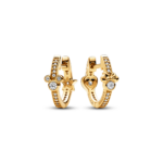 סט עגילים וטבעת איטרניטי ציפוי זהב מיקי ומיני