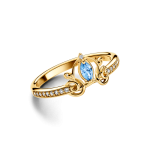 טבעת ציפוי זהב הכרכרה של סינדרלה