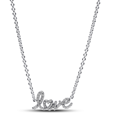 שרשרת כסף מנצנצת LOVE